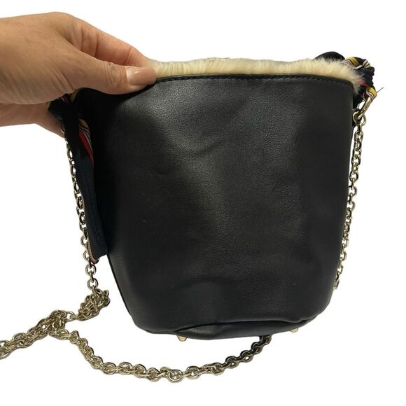 Zara Faux Leather Shearling Chain Purse - Picture 4 of 11